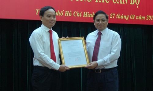 Đồng chí Trần Lưu Quang, Bí thư Tỉnh ủy Tây Ninh được điều động làm Phó Bí thư Thường trực Thành ủy TP. Hồ Chí Minh